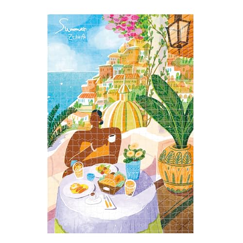 Rolife Puzzle 1000 Teile Erwachsene 50 x 75 cm Blaue Pappe Kinder Jigsaw Puzzle ab 8 Jahre Kinderpuzzle für Mädchen Jungen Weihnachten Geschenk (Amalfi Holiday) von Rolife