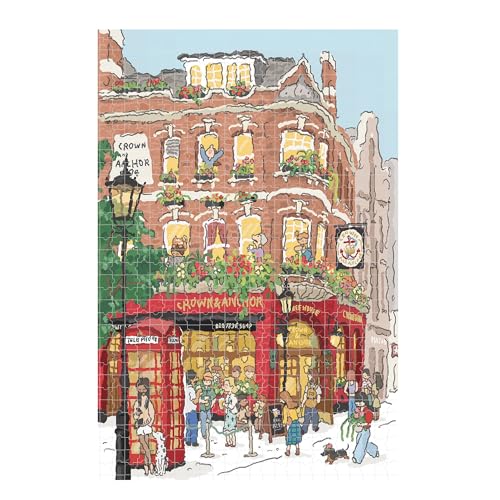 Rolife Puzzle 1000 Teile Erwachsene 50 x 75 cm Blaue Pappe Kinder Jigsaw Puzzle ab 8 Jahre Kinderpuzzle für Mädchen Jungen Weihnachten Geschenk (Welcome to Covent Garden) von Rolife