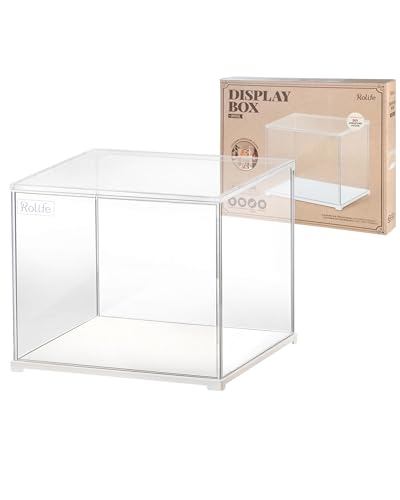 Rolife Staubschutz für Miniaturhaus-Bausätze, stapelbare Acryl-Vitrine mit Tür, staubdichte Prävention (26,9 x 21,8 x 21,6 cm) von Rolife