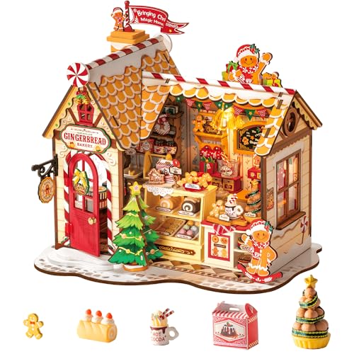 Rolife Weihnachts Puppenhaus Lebkuchenhaus DIY Miniatur Holzmodell Bausatz Puppenhaus Weihnachts Dekoration Kreatives Geschenk für Erwachsene und Jugendliche Rolife Weihnachts Puppenhaus Lebkuchenhaus DIY Miniatur Holzmodell Bausatz Puppenhaus Weihnachts Dekoration Kreatives Geschenk für Erwachsene und Jugendliche von Rolife