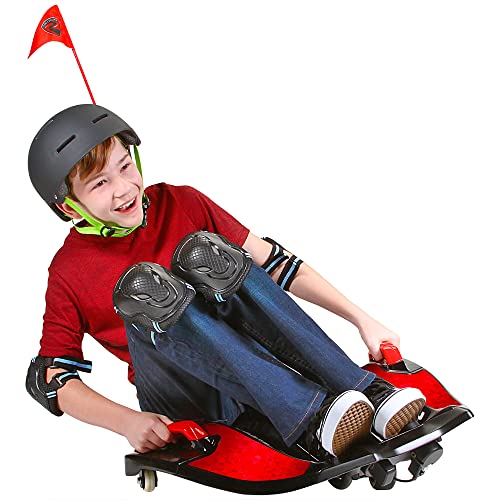 ROLLPLAY E-Gleitfahrzeug, Für Kinder ab 6 Jahren, bis Max. 50 kg, 12-Volt-Akku, bis zu 12km/h, Nighthawk, Rot, 79 x 64 x 21.3 cm 16711 von Rollplay