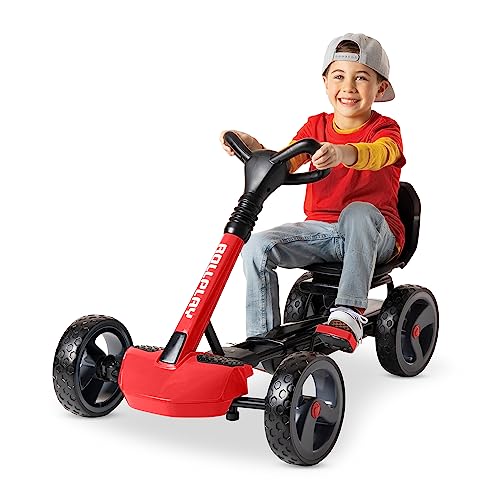 Rollplay Flex Kart XL Pedal Ride-On (geeignet für Kinder ab 4 Jahren, Belastbar bis 50 kg, mit robusten Metallrahmen) 15414 von Rollplay