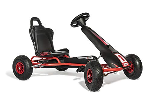 Ferbedo Go AR 8R (Gokart/Kart in schwarz/rot mit Soundlenkrad und Luftbereifung, ab ca. 5-11 Jahre) 112012, Groß von ROLLY TOYS