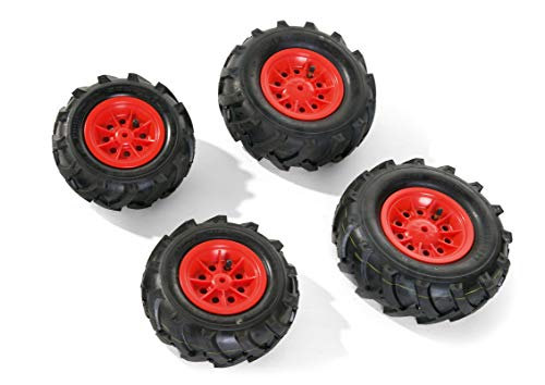 Rolly 40 985 3 Toys rollyTrac Air Tyres Luftbereifung (für RollyToys Fahrzeuge, Felge rot, Größen: 2x 260x95 / 2x 325x110) 409853 von rollytoys