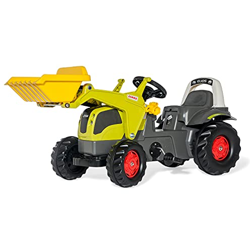 Rolly Toys S2602507 rollyKid CLAAS Elios Trettraktor (für Kinder von 2,5 bis 5 Jahre, mit Frontlader, Überrollbügel, Heckkupplung) 25077, 110 cm × 47 cm × 55 cm von Rolly Toys