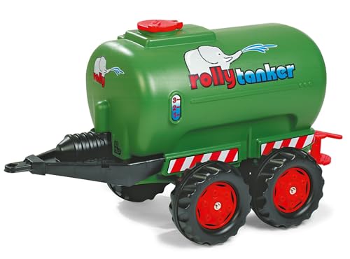 Rolly Toys rollyTanker Fass-Anhänger (für Kinder von 3 - 10 Jahre, Zweiachsanhänger, max. Befüllung 30 Liter, Auslaufhahn) 122653 von Rolly Toys