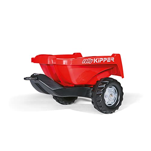 Rolly Toys rollyKipper II für Kinderfahrzeuge (rot, für Kinder von 2,5 - 10 Jahre, Einachsanhänger, mit Kippfunktion) 128815 von Rolly Toys