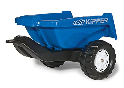 rollytoys 128846 Kipper ROLLY TOYS rollyKipper II für Kinderfahrzeuge (blau, für Kinder von 2,5-10 Jahre, Einachsanhänger, mit Kippfunktion) von ROLLY