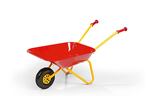 Rolly Toys Schubkarre (Farbe rot/gelb, Gartenschubkarre, Kunststoffschubkarre, Spielzeug für Kinder ab 2,5 Jahren, belastbar bis 25 kg) 270859 von ROLLY TOYS