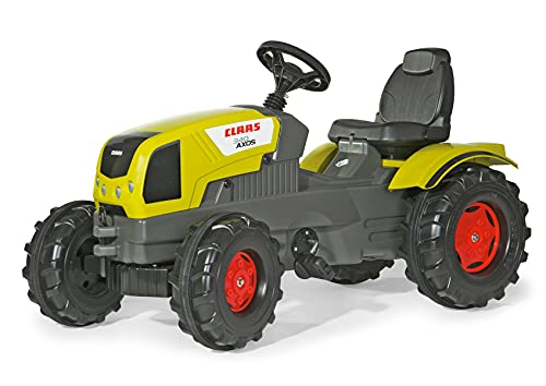 Rolly Toys Traktor/rollyFarmtrac Claas Axos 340 (für Kinder im Alter von 3 bis 8 Jahre, Verstellbarer Sitz, Flüsterlaufreifen, Front- und Heckkupplung) 601042 von Rolly Toys