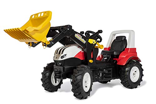 Rolly Toys 710065 rollyFarmtrac Trettraktor Steyr 6300 Terrus CVT luftbereift (inkl. rollyTrac Lader und rollyAir Tyres), Rot von Rolly Toys