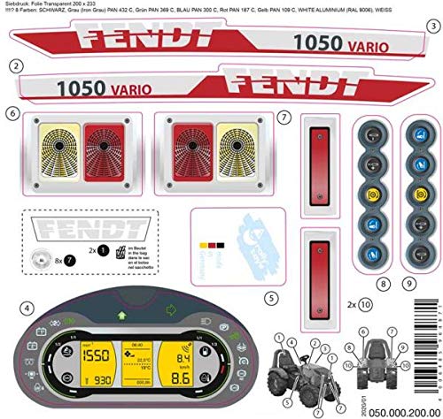 Rolly Toys Aufkleber für rollyX-Trac Premium Fendt 1050 Vario von Rolly Toys