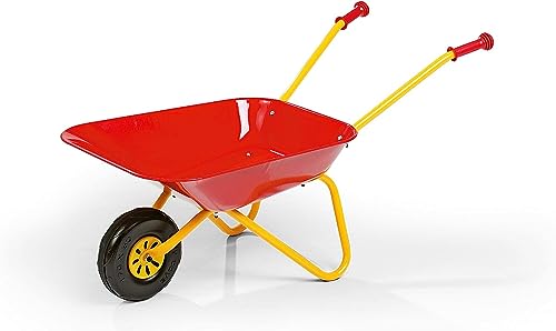 Rolly Toys Kinderschubkarre (Farbe gelb/rot, Gartenschubkarre, Metallschubkarre, Spielzeug für Kinder ab 2,5 Jahren, belastbar bis 25 kg, Gartenwerkzeug für Kinder) 27804 von Rolly Toys