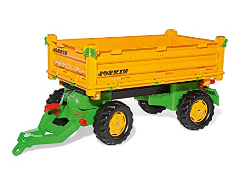 Rolly Toys rollyMulti Trailer Joskin (Dreiseitenkipper, Zweiachsanhänger mit Gewindekurbel, Heckkupplung) 123209 von Rolly Toys