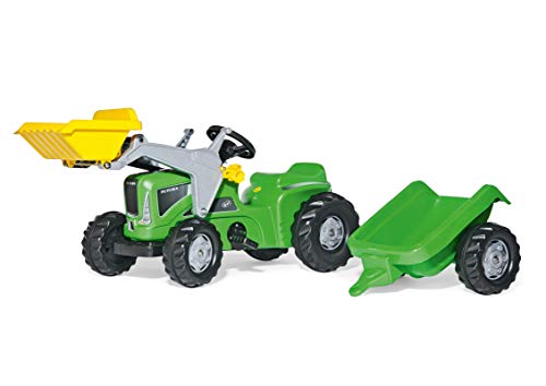 Rolly Toys Futura Trettraktor mit Lader und Anhänger (rollyKiddy Traktor; Frontlader; Schaufellader; Kinder ab 2,5 Jahre) 630035 von rollytoys