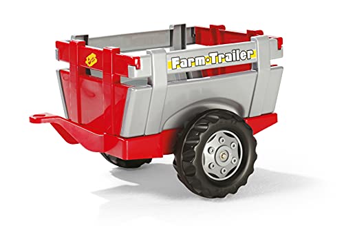 rollytoys Farm Rolly Toys S2612209 rollyFarm Trailer Anhänger Kinderfahrzeuge (Alter 2,5-10 Jahre, Heckklappe, Einachsanhänger) 122097, Red, 62 cm × 46 cm × 37 cm von ROLLY