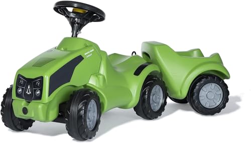 rollytoys Rolly Toys Set Babyrutscher mit Anhänger rollyMinitrac Deutz Agrokid (Rutscher mit Ablagefach, ergonomische Fahrzeugkontur, Lenkrad mit Hupe, ab 1 ½ Jahren geeignet) 135899 von rollytoys