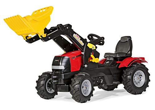 Rolly Toys Traktor / rollyFarmtrac Case Puma CVX 240 (inkl. rollyTrac Lader, für Kinder von 3 – 8 Jahre, verstellbarer Sitz, Luftbereifung,) 611126, 142 cm × 53 cm × 81 cm, Red von Rolly Toys