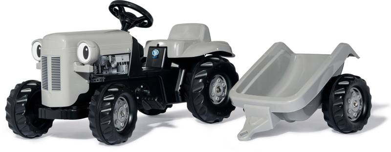 RollyKid Trettraktor mit Anhänger, Grau von Rolly Toys