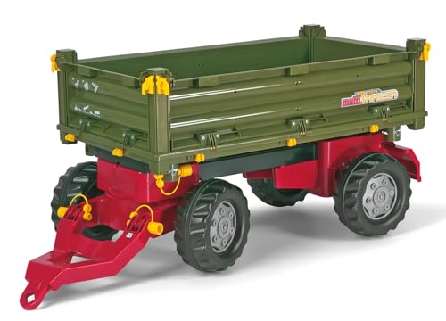 Rolly Toys 125005 - rollyMulti Trailer für Trettraktoren (für Kinder von 3 - 10 Jahre, Dreiseitenkipper) von ROLLY