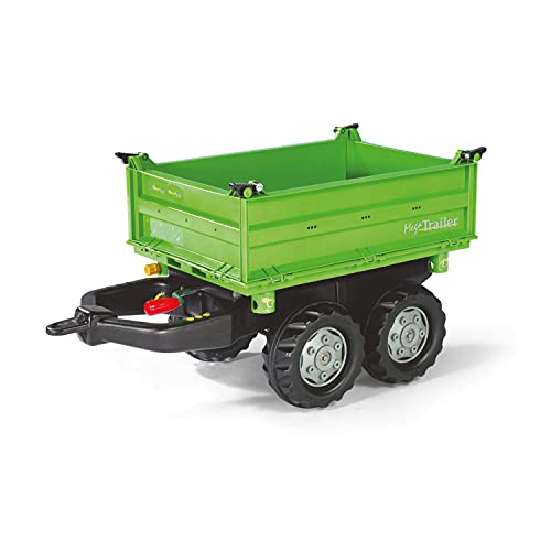 Rolly Toys 121502 - Rolly Mega Trailer Traktoranhänger (für Kinder von 3-10 Jahre, Zweiachsanhänger, Dreiseitenkipper), 88 cm × 45 cm × 47 cm von ROLLY TOYS