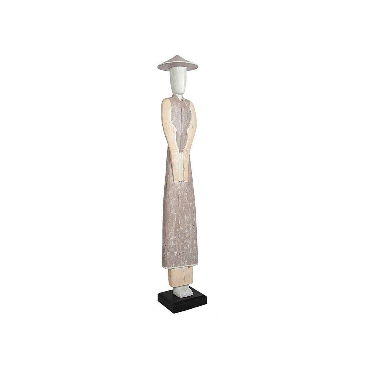 Deko-Figur Romimex Beige Holz Japanerin 20 x 150 x 20 cm von Romimex