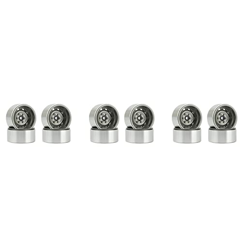 Ronlok 12 Stücke 1.9 Metall Beadlock Rad Naben Felge für 1/10 RC Crawler Axial SCX10 90046 AXI03007 TRX4 D90,2 von Ronlok