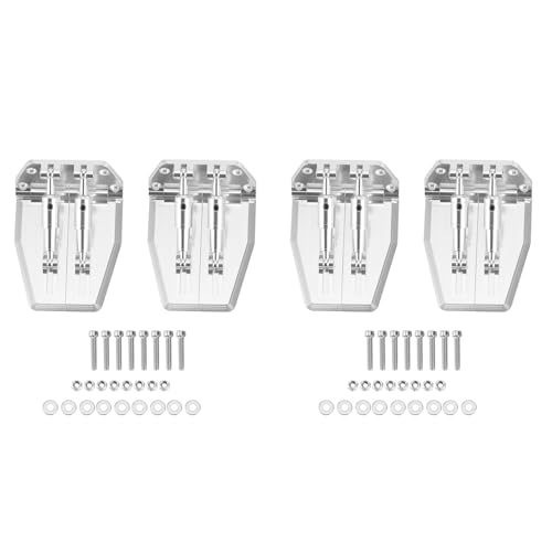 Ronlok 4 Stücke Verstellbare Verkleidungmklappen aus Metall 69X57X30mm für Nitro Gas RC Modellboote von Ronlok