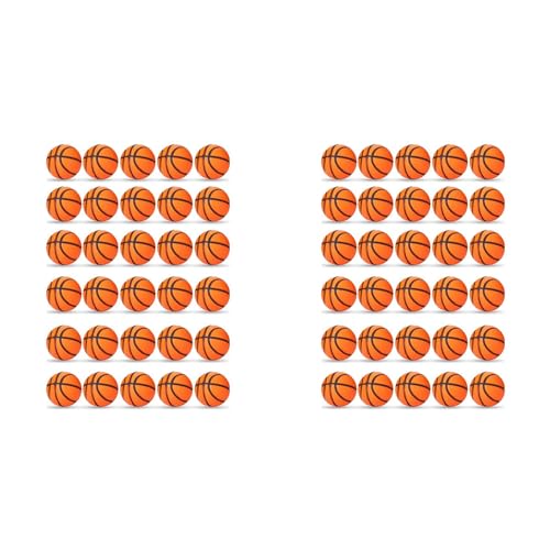 Ronlok 60 Stück Mini-Basketball-Gastgeschenke Mini-Stressball Basketball-Hüpfball, Mini-Schaumstoff-Sportball, Als Schulbelohnung von Ronlok