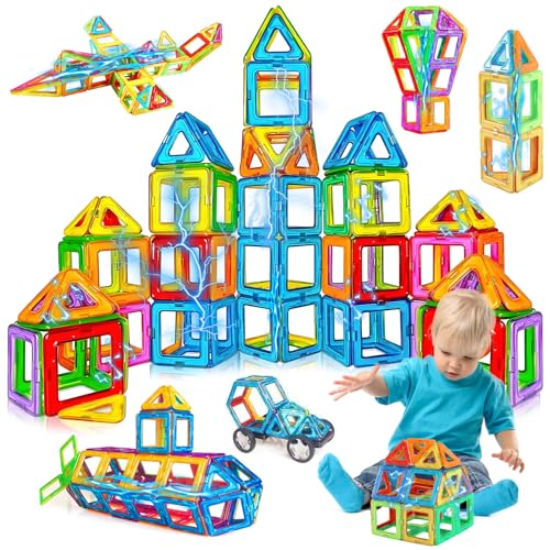 Ronronner Spielzeug Magnete 148 Teile, Magnet Bausteine für Kinder, Magnetbausteine ab 3 Jahre, Magnetische Bausteine für Jungen und Mädchen, Magnetbausteine Kinder Geschenk Ronronner Spielzeug Magnete 148 Teile, Magnet Bausteine für Kinder, Magnetbausteine ab 3 Jahre, Magnetische Bausteine für Jungen und Mädchen, Magnetbausteine Kinder Geschenk von Ronronner