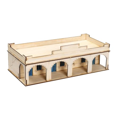 Ronyme 1/72 Holzarchitektur-Bausätze, Hausmodell, 3D-Puzzle, handgefertigt, Sandtisch, Basteln, Gebäude, DIY-Bausätze für Dioramen, einzigartige Geschenke, Kuppeltür von Ronyme