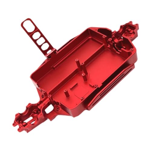 Ronyme 1:16 RC Autochassis Chassis aus Aluminiumlegierung, professionelle Ersatzteile, verbesserte Teile für 16207 16208 16209 16210 M162 Crawler, Rot von Ronyme