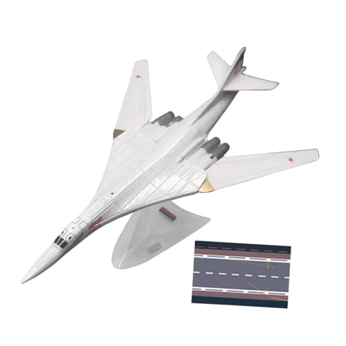 Ronyme 1:200 TU-160 Langstreckenbomber-Flugzeugmodell, Druckgusslegierung, lebensechte Länge 27 cm, Spannweite 28 cm, Flugzeugmodell, Luftfahrt-Sammlerstücke, Russland von Ronyme