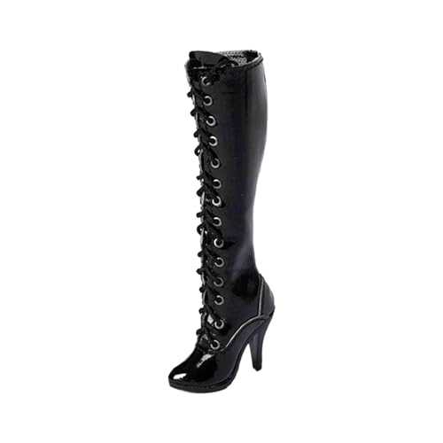 Ronyme 1:6 Action-Figuren hohe Stiefel 12 Zoll weibliche Puppe High Heel Stiefel tragbare Kostüm ACCS PU DIY BJD Schuhe weibliche Figur Stiefel von Ronyme