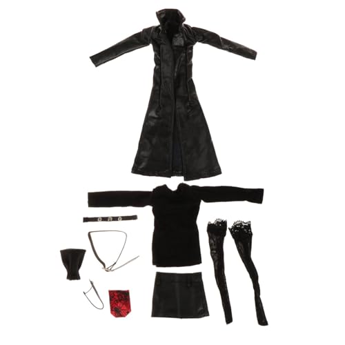 Ronyme 1:6 Damen Ledermantel Set Cosplay Damen Outfit Action Figur Zubehör Set 12 Zoll Frauen Figur Körper Kostüm Zubehör von Ronyme