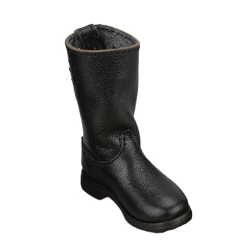 Ronyme 1:6 Schuhe Herren Figuren Stiefel Cosplay,Puppen Dekor,Miniatur Stilvolle PU Lederstiefel für 12 Zoll Figuren,Puppen Modell Zubehör von Ronyme