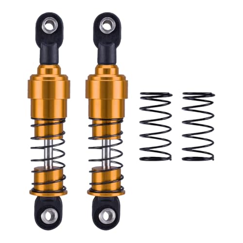 Ronyme 2X RC Auto Stoßdämpfer RC Federdämpfer Aufhängung Tragbarer Ersatzteil Ölgefüllte RC Stoßdämpfer fürfür 1:10 DIY Zubehör, Gold von Ronyme