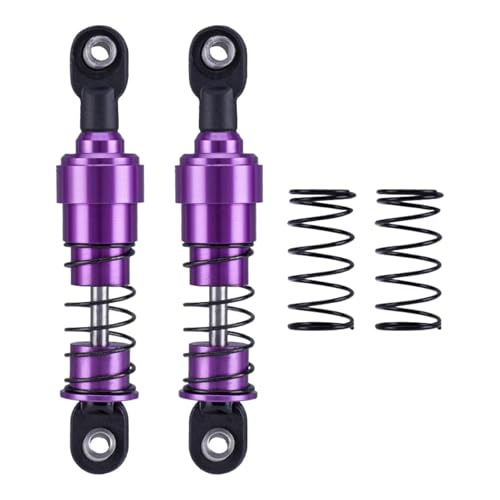 Ronyme 2X RC Auto Stoßdämpfer RC Federdämpfer Aufhängung Tragbarer Ersatzteil Ölgefüllte RC Stoßdämpfer fürfür 1:10 DIY Zubehör, Violett von Ronyme