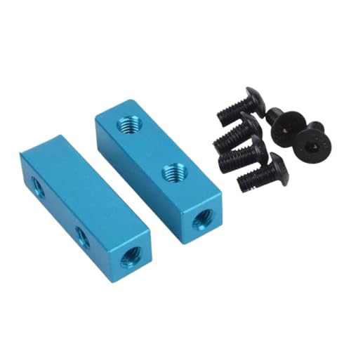 Ronyme 2X RC Servohalterung, DIY Modifizierte Versorgung, Professionelle Aluminium Servohalterungen, Aluminiumlegierung für 1:10 CW01 Auto LKW Ersatz, Blau von Ronyme