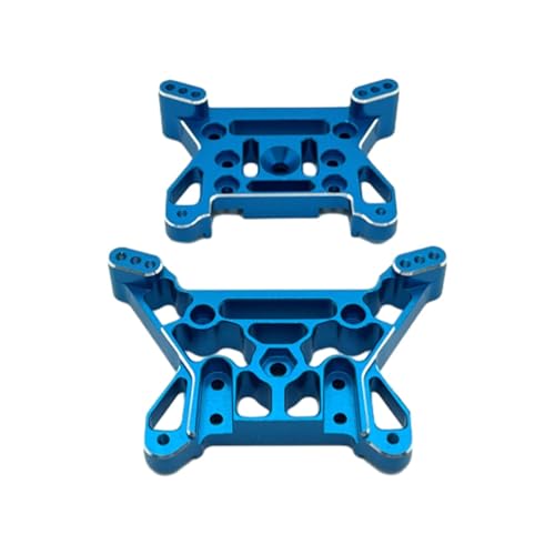 Ronyme 2X Upgrade für vordere und hintere Metall-Stoßdämpfertürme, RC-Dämpfersätze für vordere und hintere Stoßdämpferplatten für 1/10 Crawler, BLAU von Ronyme