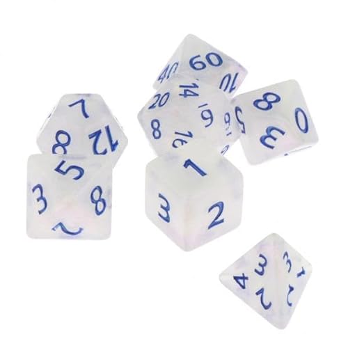 Ronyme 2x7/Set Polyedrisches Würfelset Aus für Dungeons and Dragons Spielspielzeug Stil 7, wie beschrieben, 2 STK von Ronyme