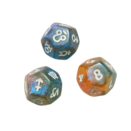 Ronyme 3 Stück 12-seitige Würfel, Astrologie-Würfel, Spielwürfel, Unterhaltungsspielzeug, Acryl, facettenreiche Karte für Partygeschenk, Brettspiel, KTV, Stil C Ronyme 3 Stück 12-seitige Würfel, Astrologie-Würfel, Spielwürfel, Unterhaltungsspielzeug, Acryl, facettenreiche Karte für Partygeschenk, Brettspiel, KTV, Stil C von Ronyme