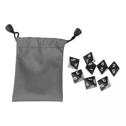 Ronyme 3x8Pcs Schwarz D8 Polyhedral Würfel Tisch Brettspiel Zubehör Party Requisiten mit von Ronyme