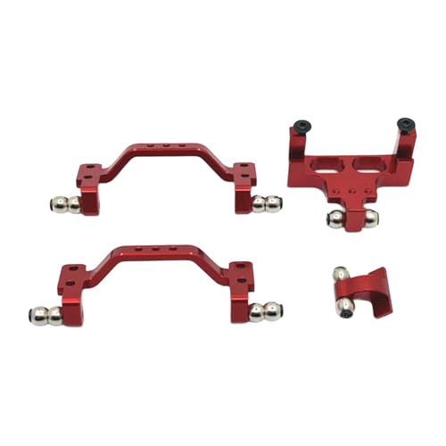 Ronyme 4X 1/16 Servohalterung, modifizierter Lenkgetriebehalter, modifiziert, DIY, Upgrade, Ersatz-Lenkgetriebehalter für, Erwachsene, RC-Auto, ROT von Ronyme