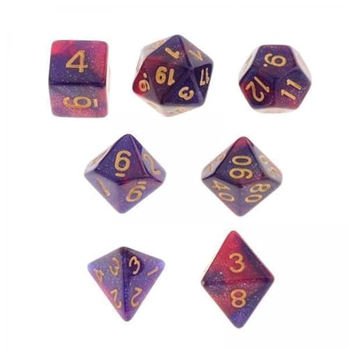 Ronyme 4X 7Pcs / Set Multi Side Ziffernwürfel für RPG Rollenspiel Casino von Ronyme