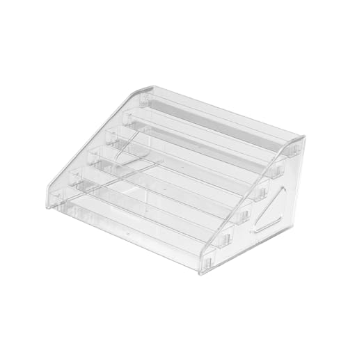 Ronyme Acryl-Riser-Nagellackhalter, transparenter Parfüm-Organizer, klarer Display-Ständer für Tisch-/Desktop-Abzeichen, Action-Figur, 6 Schichten von Ronyme