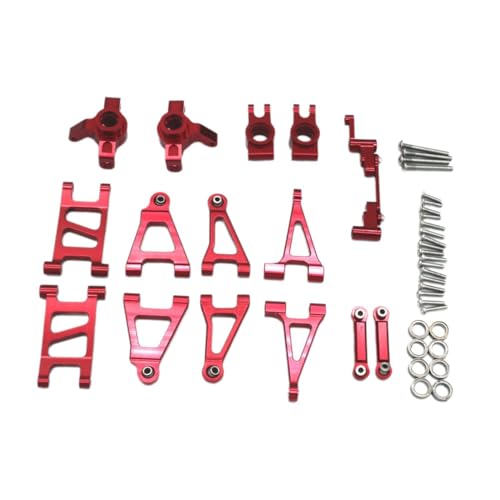 Ronyme Aluminium-Zubehör-Set ersetzt Teile, professionelle Combo-Upgrades für 1:14 14301 14302 14303 RC Auto-LKW-Zubehörteil, Rot von Ronyme