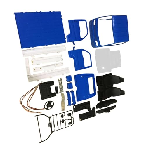 Ronyme Fernbedienungs-Karosserie, RC-Ersatzteile, DIY-Ersatzteil, RC-Autoschale, RC-Auto-LKW-Schale für WPL D12 Ld1297 1:16 RC-LKW, Blau von Ronyme