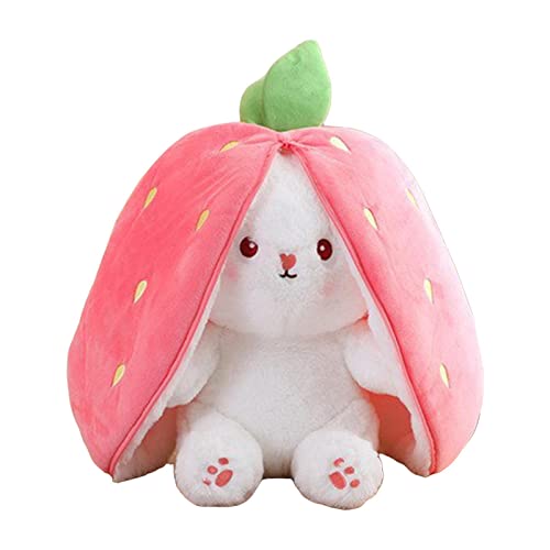 Ronyme Kaninchen Plüschtier Schönes Kissen Entzückender Osterhase Häschenkissen für Geschenk Ostern, 35 cm rosa von Ronyme