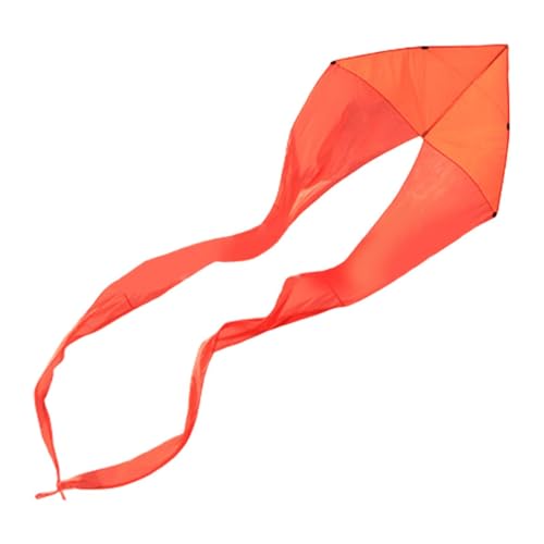 Ronyme Kinder Delta Kite Outdoor Spielzeug mit Aufbewahrungstasche tränenresistente Geistergeformte Kite Flying Toy für Spielplatz Hinterhof Jungen Mädchen, Orange von Ronyme